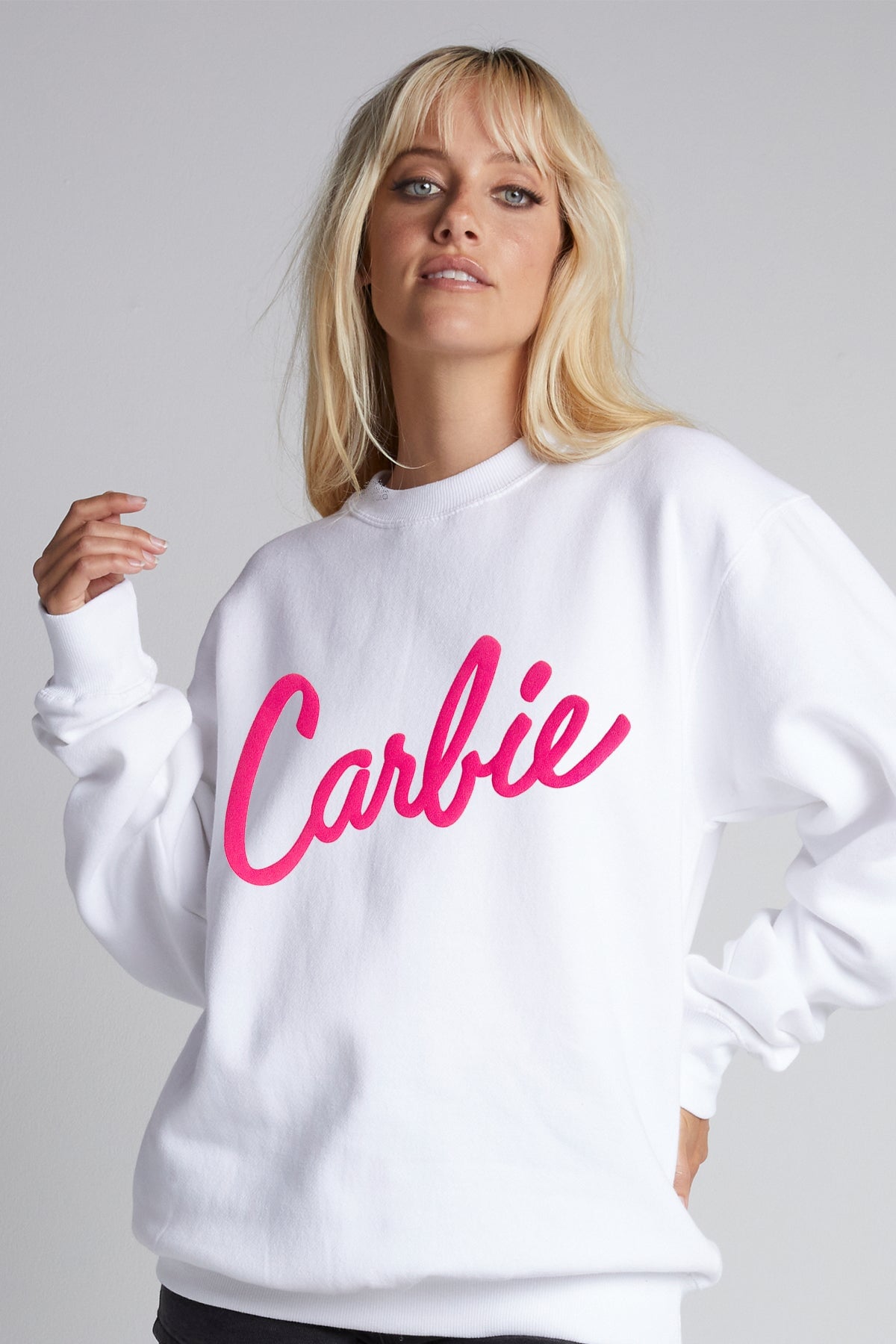 Carbie Puff Oversized Crewneck SWEATSHIRT LULUSIMONSTUDIO WHITE S 